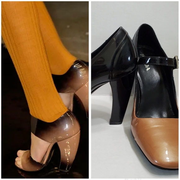 Prada Ombré Slacked Heel Patent Mary JaneSize EU 37.5